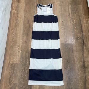 Splendid striped maxi dress white/faded dark navy (almost black)